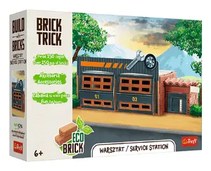 Конструктор TREFL Brick Trick Станция техобслуживания — 150 деталей, от 6 лет, керамика и дерево