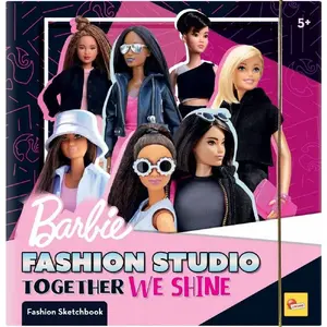 Скетчбук Lisciani Barbie Sketch Book Together Fashion Studio — блокнот для рисования и модного дизайна