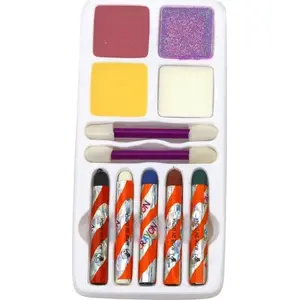 Sejas krāsošanas komplekts LEANToys — krāsas, spīdumi, zīmuļi un otu komplekts (bērnu radošais komplekts)