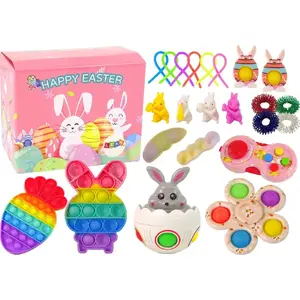 Набор игрушек LEANToys Пасхальные фиджет-игрушки Pop It 25 элементов