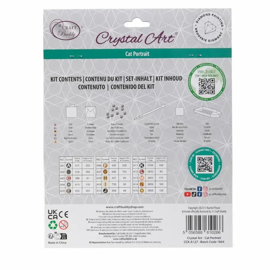 CRAFT Buddy Cat Portrait diamond painting kit Photo 6
