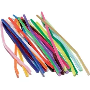 Carioca Chenille 6 mm x 30 cm, pack of 26 assorted craft stems