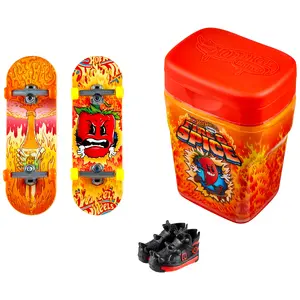 Fingerboard set MATTEL Hot Wheels Skate Flavor Container with 2 fingerboards, skate shoes, plastic case, ages 5–99