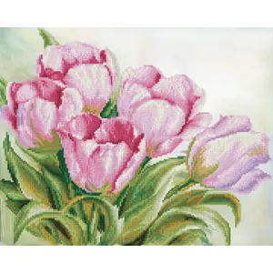 Diamond Dotz dimanta izšūšanas komplekts Tulip Swathe — audekls 406×508 mm, kastē