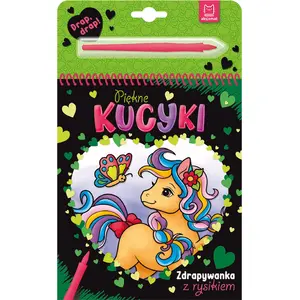 Aksjomat skrāpējamā darbgrāmata ar rādīti — Piękne kucyki (9788382139969)