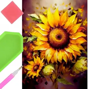 Diamond mosaic kit Norimpex Flowers Sunflowers 30x40 cm NO-2000376