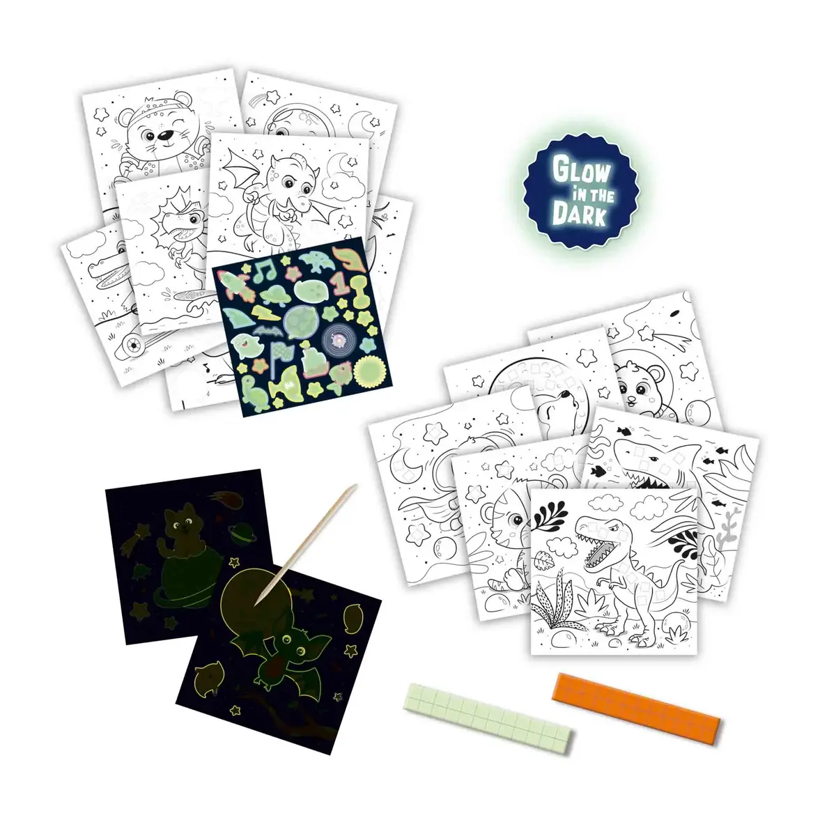 SES Creative Activity krāsojamā grāmata ar spīdumu tumšā 3‑in‑1 Photo 2