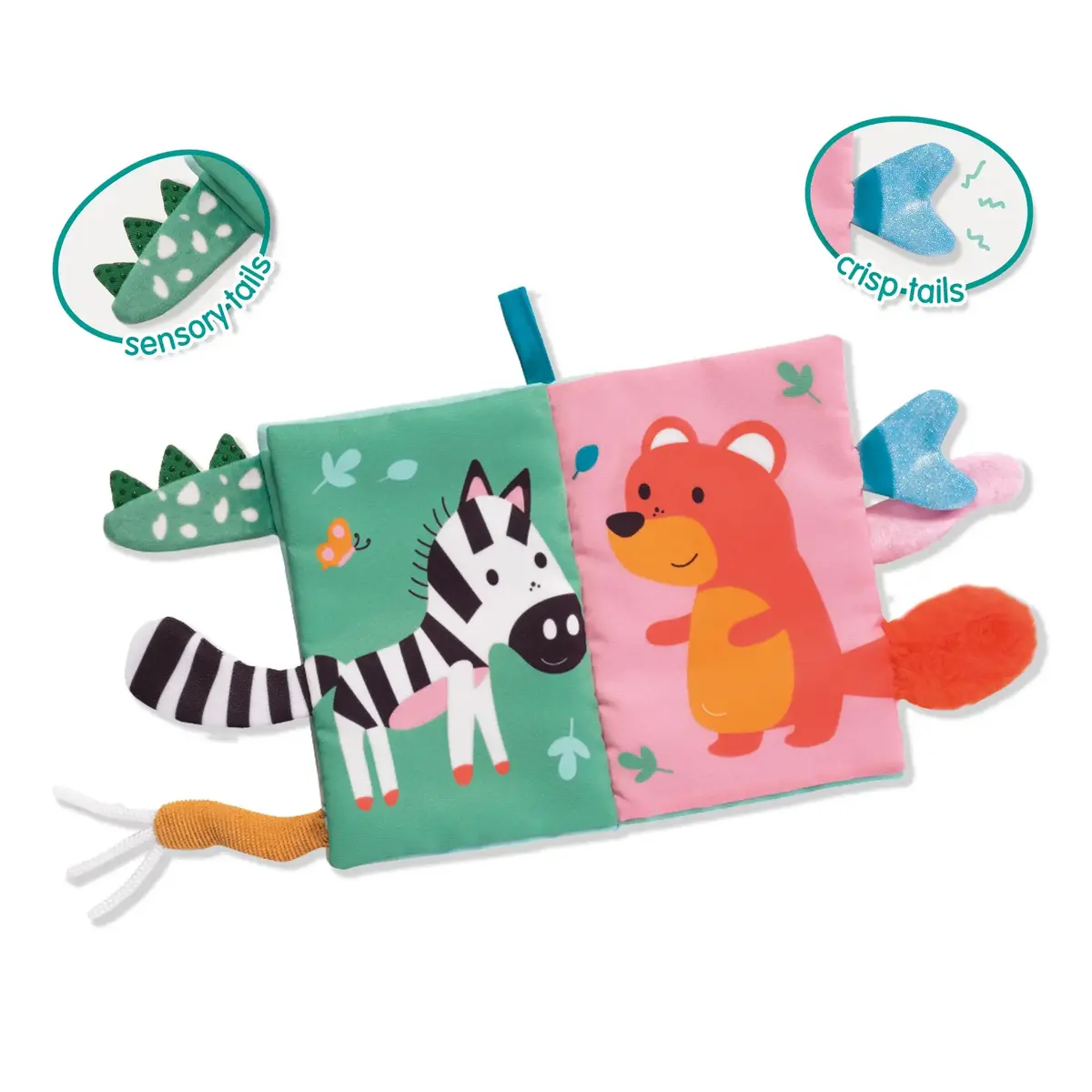 Cloth Sensory Book SES Tiny Talents — Animal Tails Photo 2