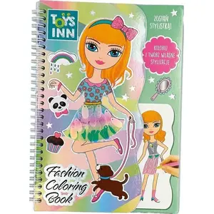 Раскраска с наклейками Stnux Fashion 8523 — детская раскраска по моде