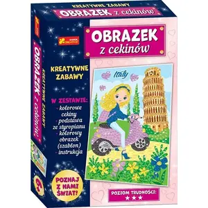 RANOK Cekinowy obrazek Podróże małe i duże Włochy – dekoracyjny obraz z cekinami (AA303RAN)