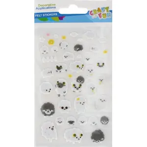 Craft with Fun komplekts no filca CF714 — aitas figūras dekoriem, dažādas detaļas