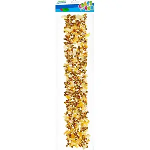 Craft with Fun decorative crystal embellishments CF675 — gold, small adhesive rhinestones, pack of 12/144 pieces