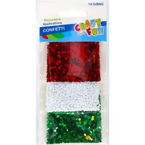 Craft with Fun konfeti berams maisījums 14 g × 3 gab. CF612