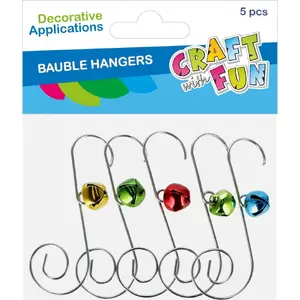 Craft with Fun metal ornament hooks set CFBN454 — 5 pieces for hanging decorations