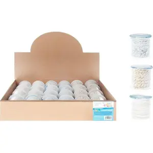 Craft with Fun decorative string spool 10 m white — craft twine, spool