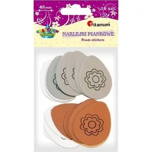 Foam Stickers Titanum Pisanki 37×45 mm mix pack 16 pcs