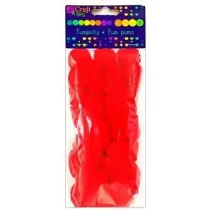 Acrylic Pom Poms DP Craft mix, red shades — pack from DP Craft (WIKR-949328)