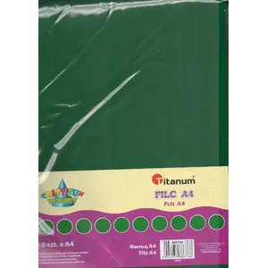 Felt Sheets Titanum A4 dark green, pack of 10