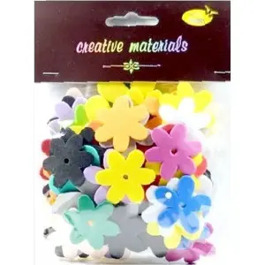 Foam Flowers Mix 9 g, Noir sur Blanc — decorative craft foam petals, lightweight filler