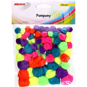 Pompom hat accessories BREWIS Pompony neonowe – neon pompom decorations for hats and garments