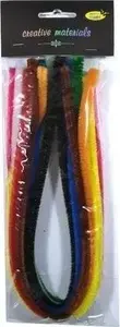 Chenille Stems (Pipe Cleaners) folia 9 mm x 50 cm, 10 pieces, colored