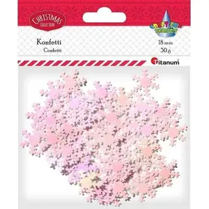 Christmas decoration mega creative snowflake confetti pale pink 30 g
