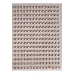 BREWIS self-adhesive silver rhinestone dots 6 mm, 140 pcs