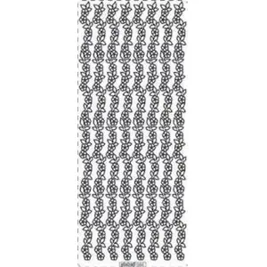 Sticker decorative silver TEKA — perforated/filigree silver decorative sticker