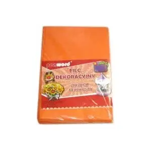 Decorative felt sheets Polsirhurt 20 x 30 cm, orange, pack of 10