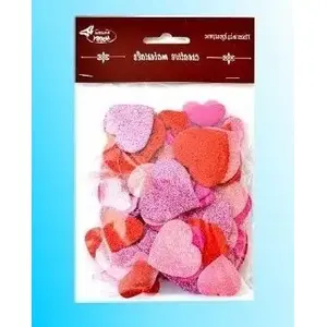 Titanum glitter hearts red-pink, pack of 88 pieces – craft embellishments