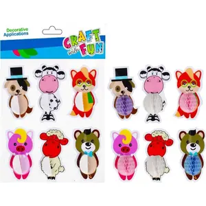 Craft with Fun decorative animal stickers set CF667 — 6 sheets, Harm series