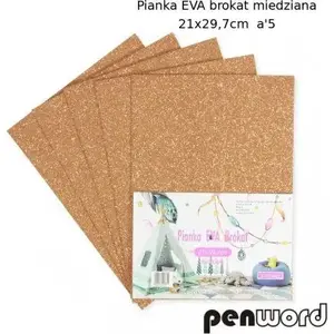 Penword craft foam sheet A5 (21×29.7 cm) — EVA glitter copper