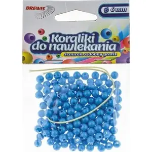 Beads for threading BREWIS 6 mm (K6-7) blue — BREWIS