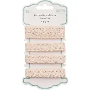 Lace trim DP Craft DPCRAFT AL626DLP 4 × 1 m, cotton, antique beige