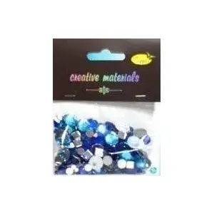 Beads Collar Elementy kryształkowe blue shades 4–12 mm 25 g