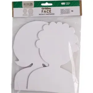 Cardboard face shapes kit GDD Face 10 pcs — craft shapes set for decoration and education