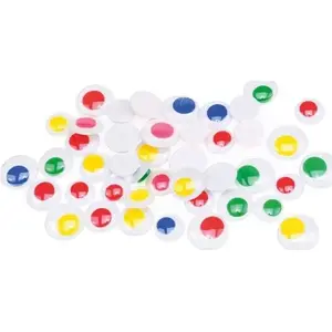 BREWIS movable craft eyes RO19 set — colored pupils, sizes 12 mm, 14 mm, 16 mm, 44 pieces