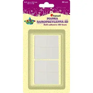 Self-adhesive Foam Pads Titanum 25×25 mm, 25 mm thick, 80 pcs, CRAFT-FUN
