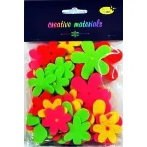 Artificial Flowers TEKA Kwiatki yellow-orange, set of 60 pieces