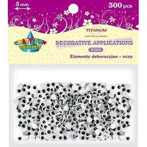 Crafting movable eyelets 5 mm without adhesive Titanum 300 pcs, model 460530