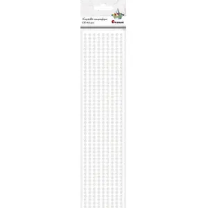 Titanum self-adhesive crystal strips pearls white 9 pcs – decorative nail art embellishments