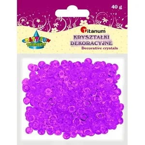 Decorative Crystal Beads Titatnum Kreatywne TITANUM 40 g – light purple