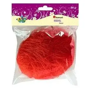 Sisal Grass 30 g by Titanum — decorative craft sisal fiber, red
