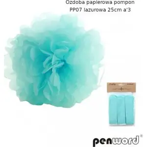 Paper Pompon 25 cm, Polsirhurt — lazurowy (POLSX1465)