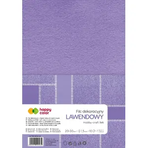 Decorative felt sheets set, Happy Color, lavender, 10 pieces