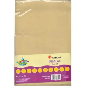 Felt sheets Titanum A4 yellow, pack of 10