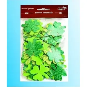 Titanum decorative clover confetti glitter green tones 44 pcs