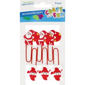 Craft with Fun decorative clothespins Spinacz Balwanki set of 6 — seasonal craft embellishments