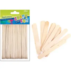 Decorative Wooden Sticks pack 60, Craft with Fun W 004