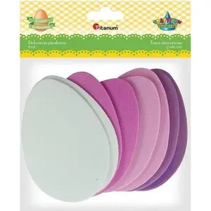 Foam Eggs 57×80 mm, mix of colors, 8 pcs — Titanum (MPN 405474)